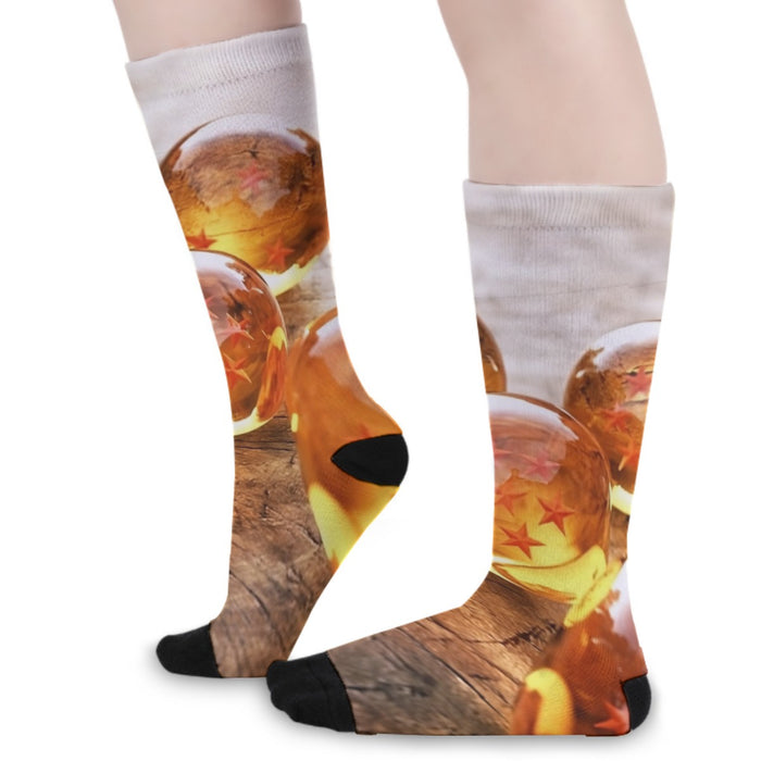 Dragon Ball Z Shenron Dope 7 Stars Crystal Balls Set Long Socks