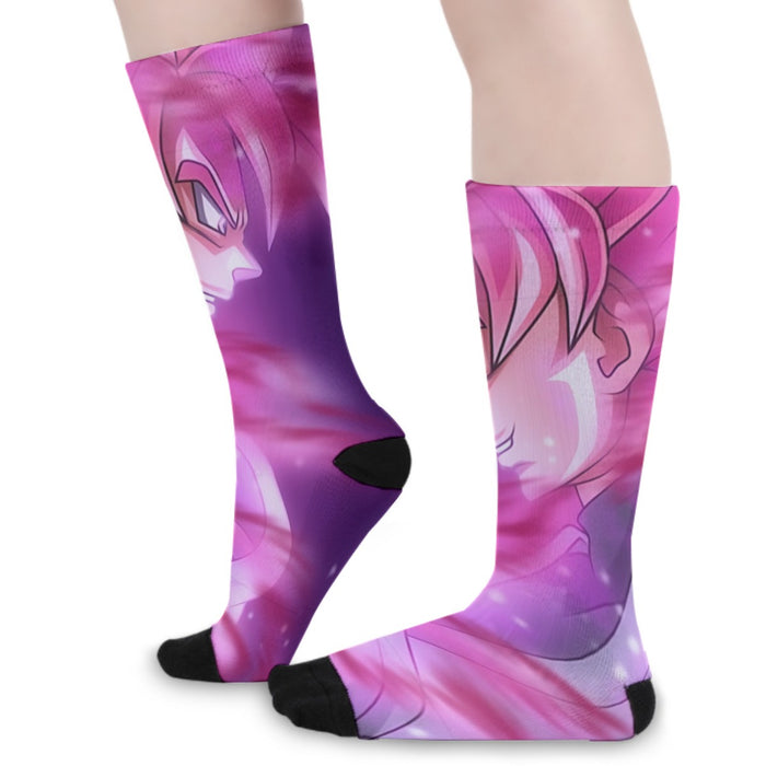 Dragon Ball Super Saiyan Black Goku Rose Cool Casual Socks