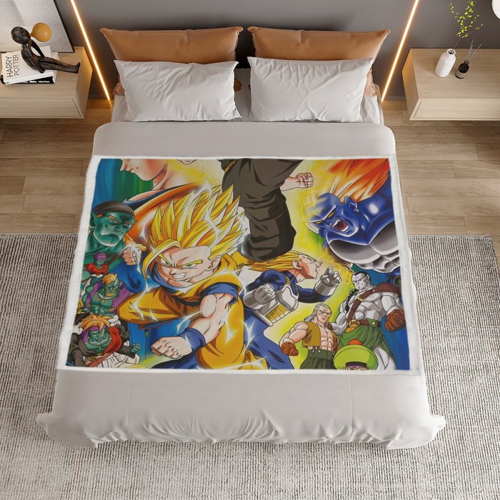 Dragon Ball Gohan Kid Super Saiyan Villain Vibrant Color Design Household Warm Blanket
