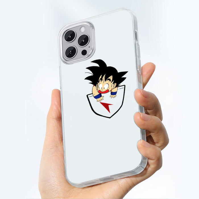 Dragon Ball Kid Goku Coming Out Of Pocket iPhone 14 Case