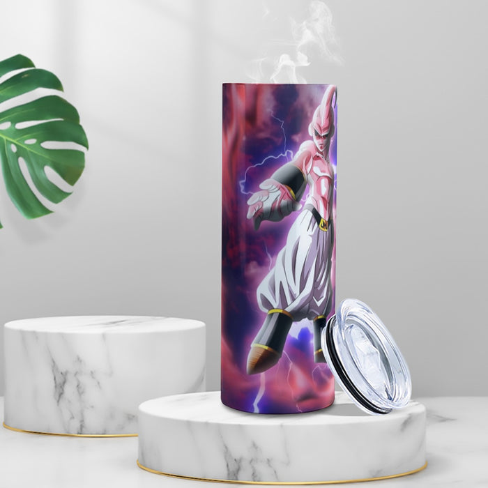 Majin Ultimate Mighty Kid Buu Tie Dye Lightning Amazing 3D Tumbler with twinkle surface