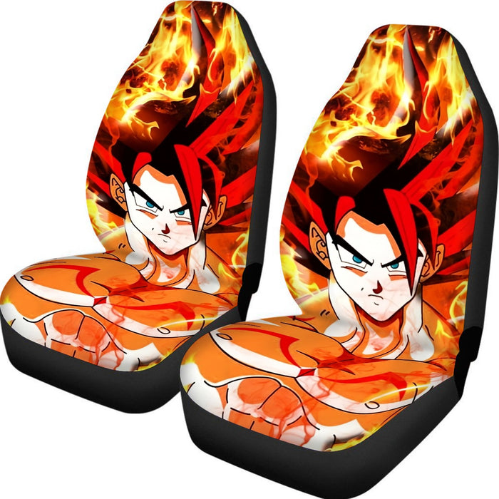 Dragon Ball Goku Super Saiyan Rose Flaming Fan Art Car Seat Cover