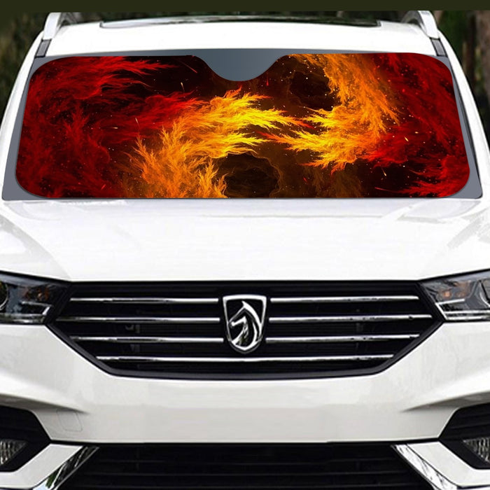 Dragon Ball Z Super Saiyan Orange Aura Dope Streetwear Windshield Sunshade