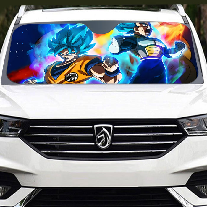 DBZ Legendary Broly Son Goku Vegeta Super Saiyan Blue Windshield Sunshade