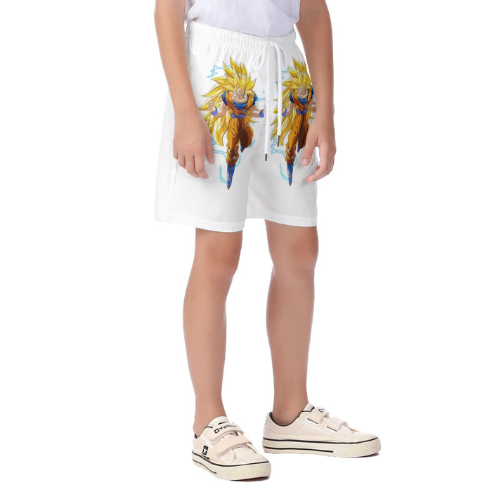 Goku Super Saiyan 3 Kid's Beach Shorts