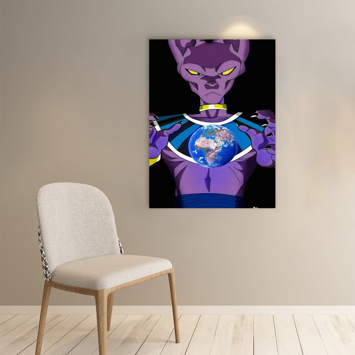 Dragon Ball Super Beerus God Destruction Earth Paper poster