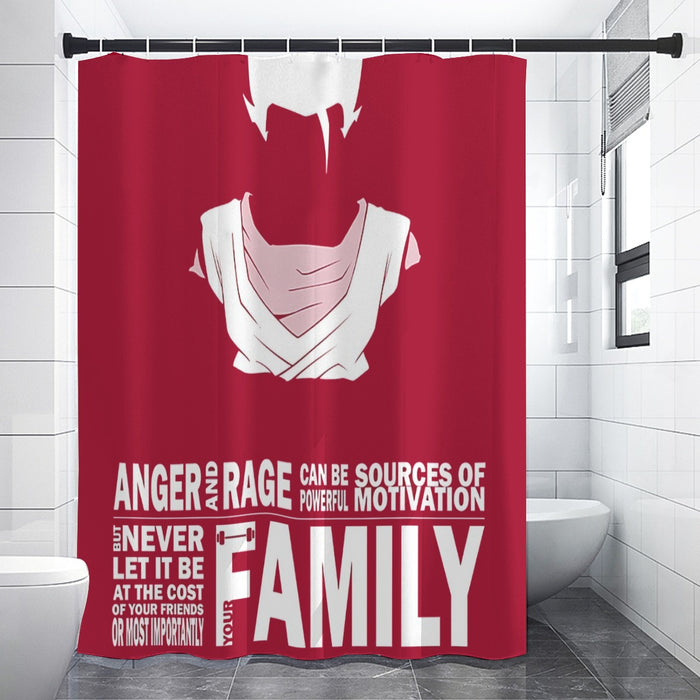 Dragon Ball Z  Gohan Family Slogan Shower Curtains