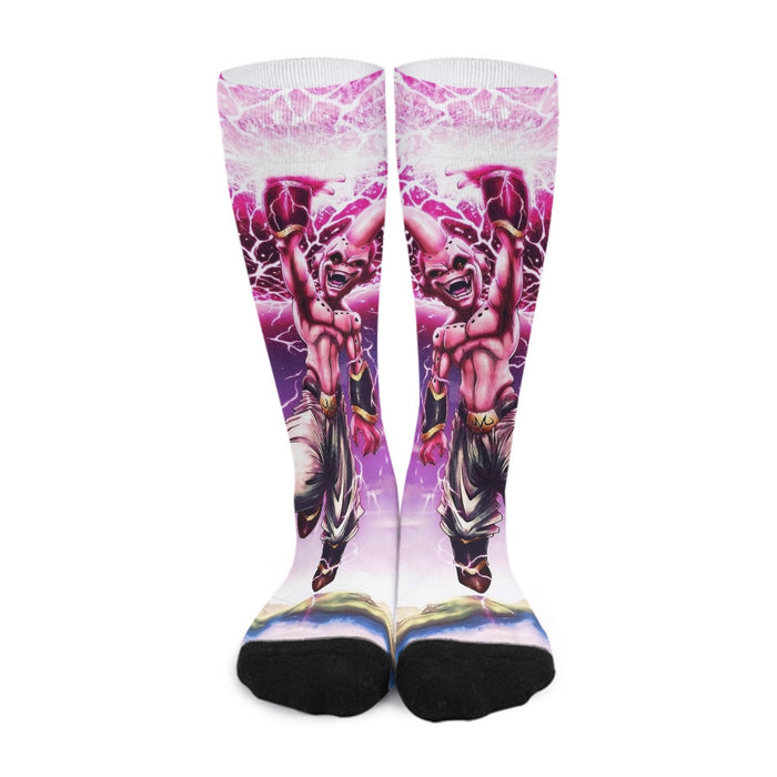 DBZ Kid Buu Super Villain Giant Ki Blast Realistic Design Socks