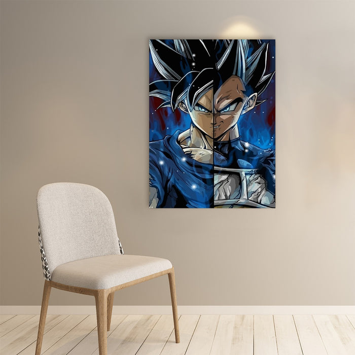 Dragon Ball Z Shirt  SSJ Goku x SSJ Vegeta Fusion Paper poster