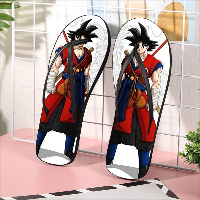 Dragon Ball Z Cool Adult Goku Fighter Attire Shenron Flip Flops