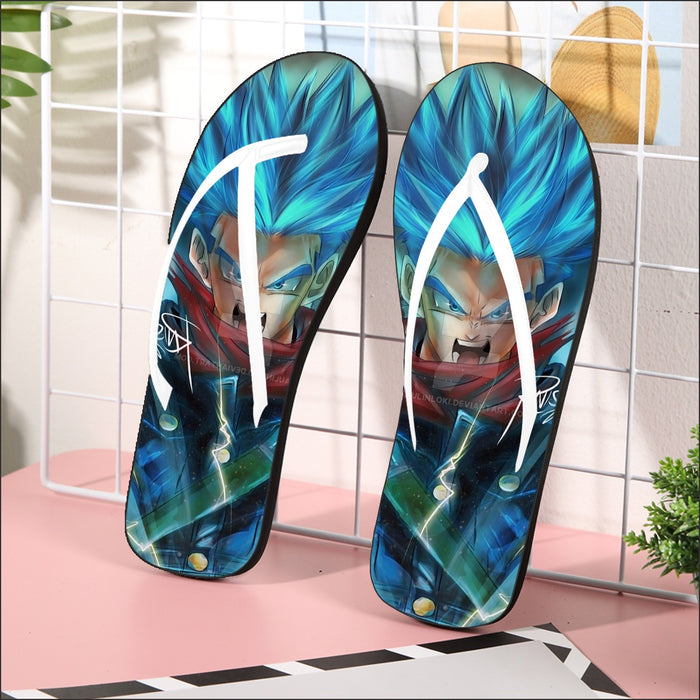 Dragon Ball Super Future Trunks Rage Flip Flops