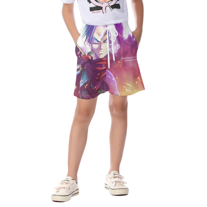 Future Trunks DBS Powerful Fighter Super Saiyan Cool Trendy Kid's Beach Shorts