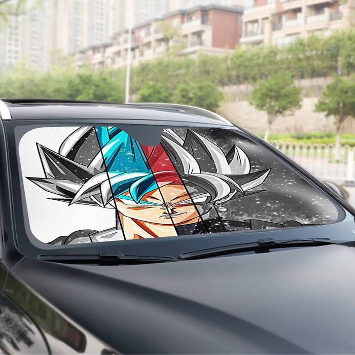 Dragon Ball Super All Super Saiyan Goku Forms Windshield Sunshade