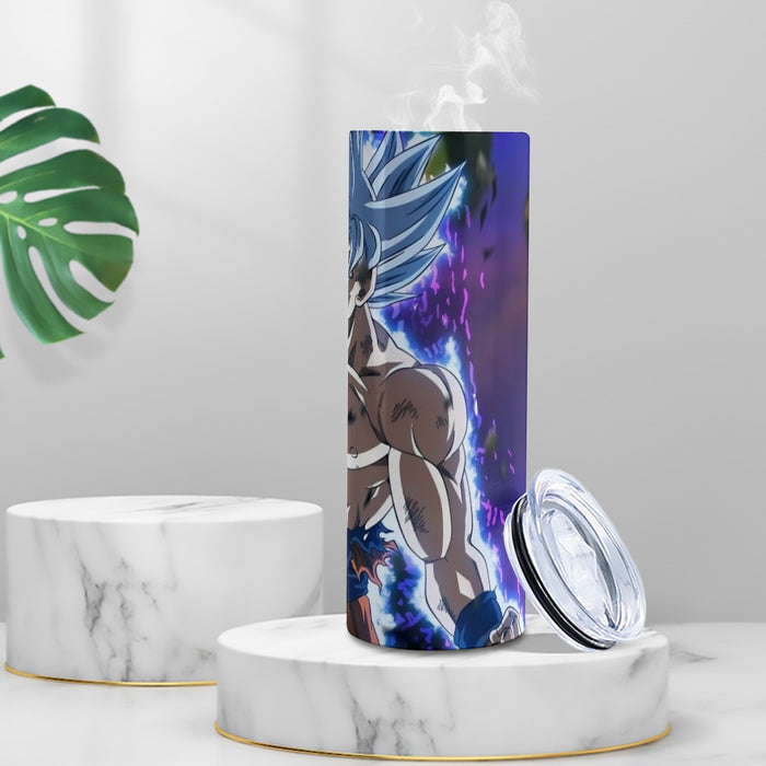 Dragon Ball Z Goku Perfected Ultra Instinct Form Tumbler with twinkle surface