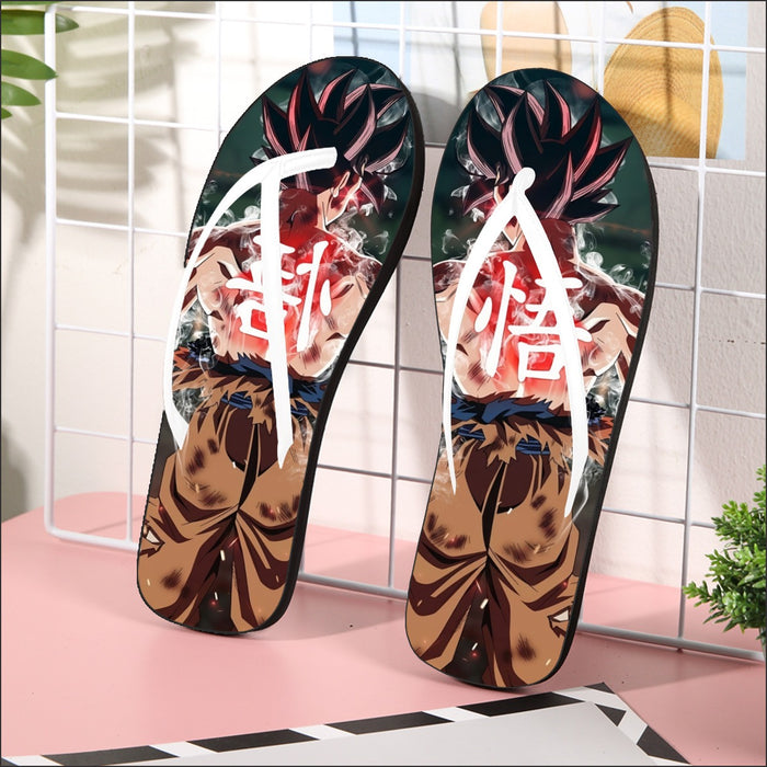 Dragon Ball Goku Ultra Instinct Epic Symbol Casual Flip Flops