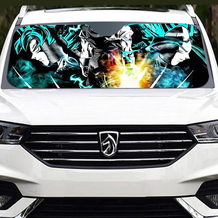 Dragon Ball Gogeta Super Saiyan Power Up Potara Fusion Design Windshield Sunshade