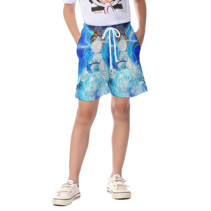 Dragon Ball Z Gogeta Super Saiyan 4 Unbelievable Power Kid's Beach Shorts