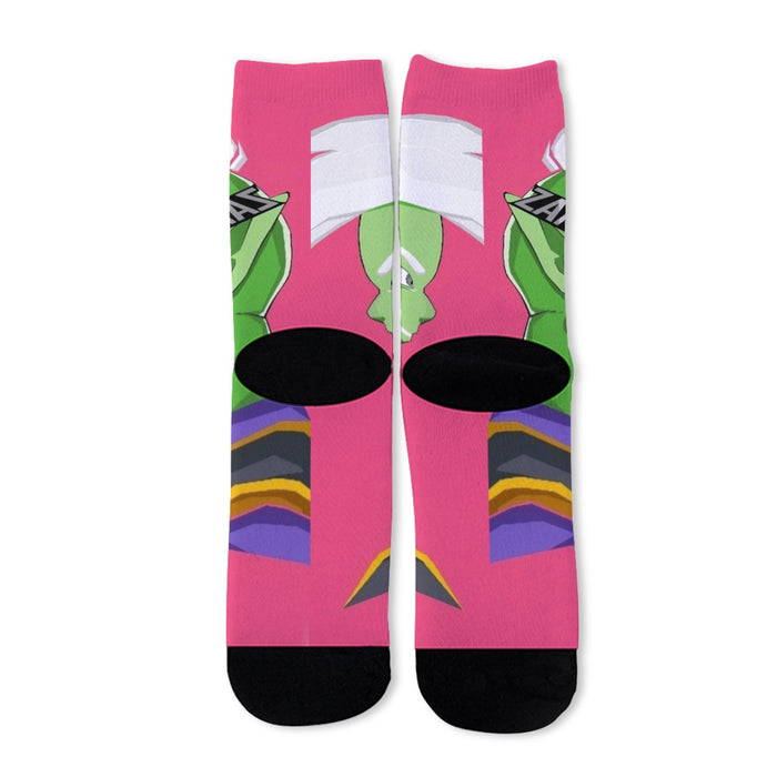 Dragon Ball Super Cool Grin Zamasu Potara Earring Pink  Socks