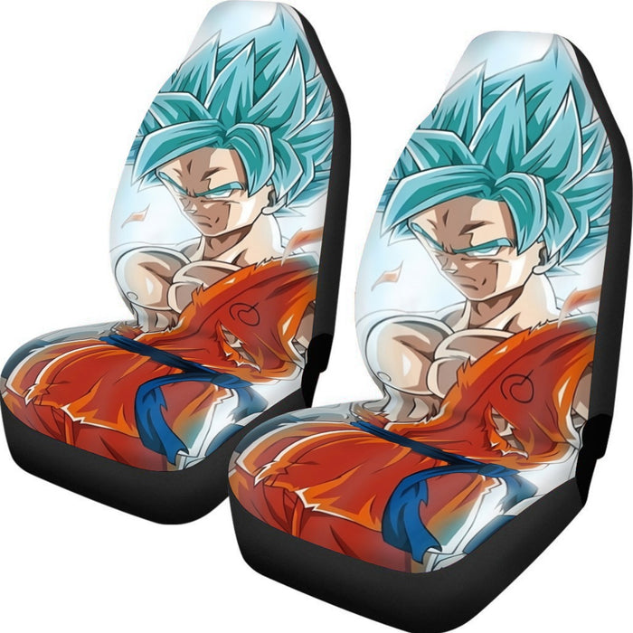 Dragon Ball Serious Super Saiyan Goku 2 Blue Epic Aura  Car Seat Cover