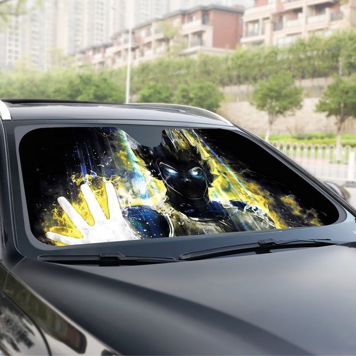 Dragon Ball Z Super Saiyan Vegeta Yellow Aura Epic Windshield Sunshade