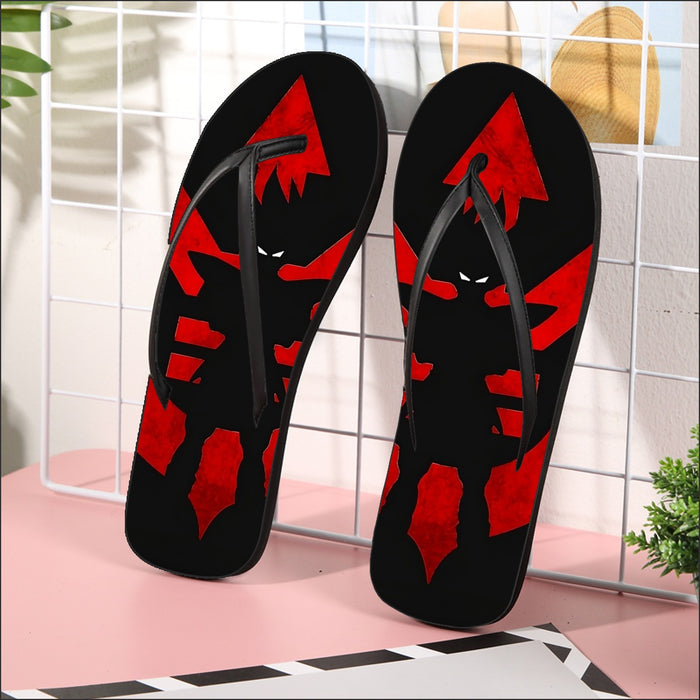 Dragon Ball Z Vegeta Shadow Cool Red Vegeta Symbol Flip Flops