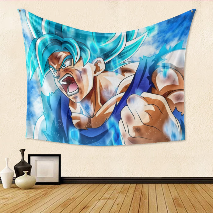 Dragon Ball Goku Blue Kaioken Ultra Instinct Epic 3D Tapestry