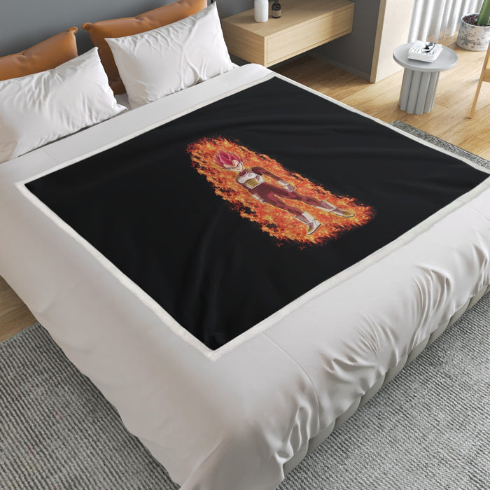 DBZ Vegeta Super Saiyan God Whis Symbol Fire Aura Streetstyle Household Warm Blanket