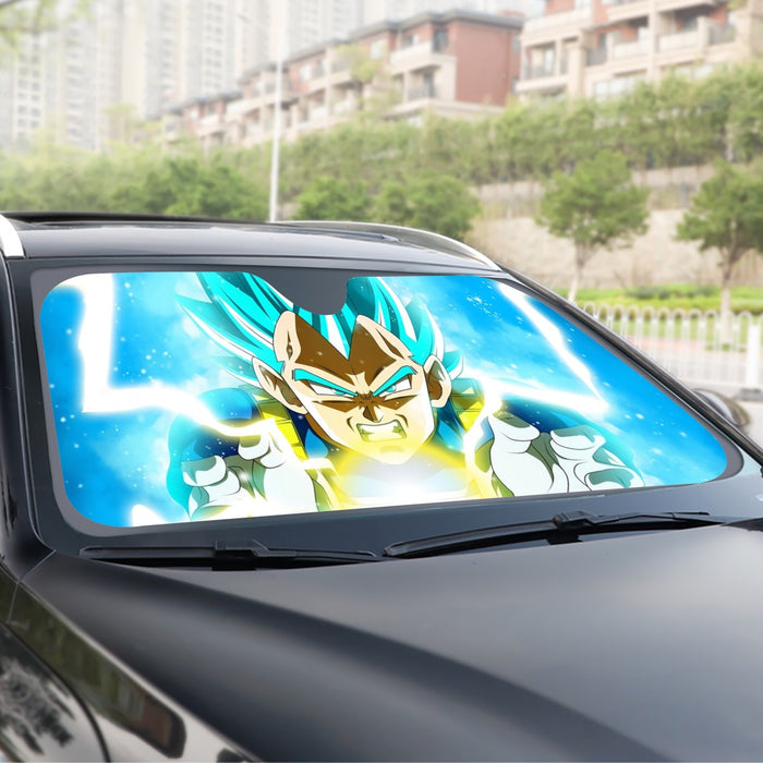 Dragon Ball Blue Vegeta Super Saiyan God Kamehameha Windshield Sunshade