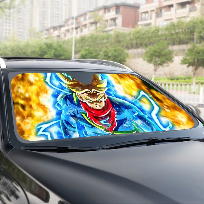 DBZ Rage Super Saiyan Trunks Portrait Unique Style Windshield Sunshade