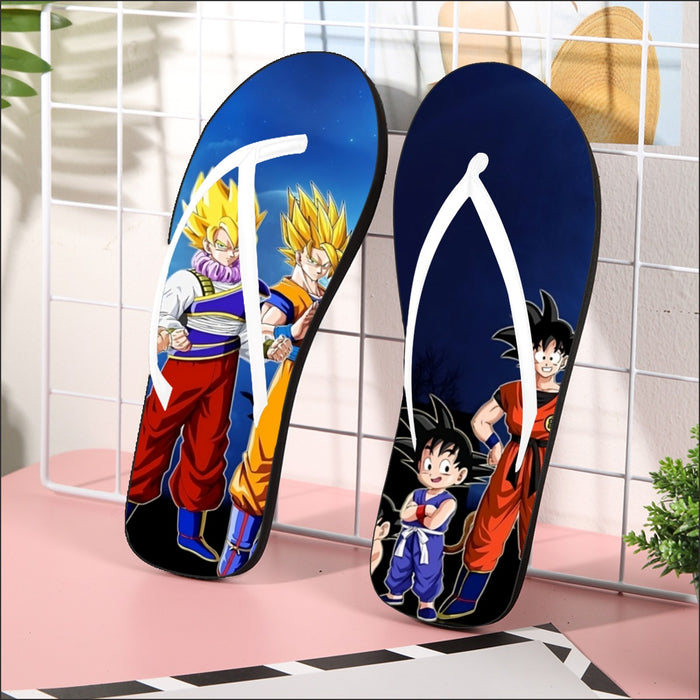 Dragon Ball Z Cool Goku Super Saiyan Transformation Flip Flops