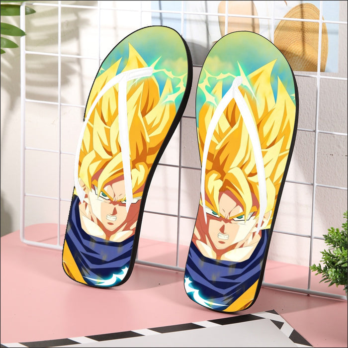 Dragon Ball Goku Super Saiyan Hero Thunder Design Street Style  Flip Flops