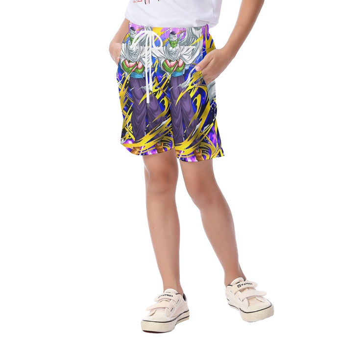 Dragon Ball Angry Piccolo Waiting Fight Aura Yellow Fashion Kid's Beach Shorts