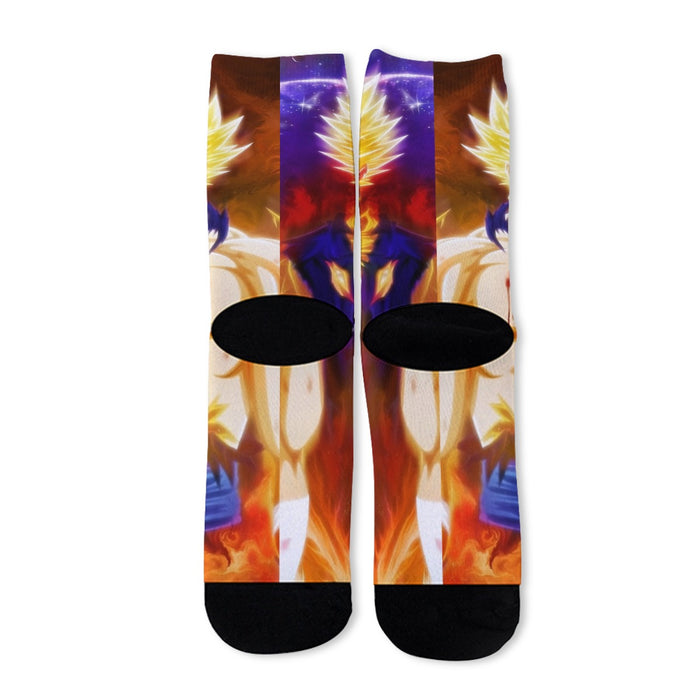 Dragon Ball Z Vegito Super Saiyan Angry Bruised Dope Socks