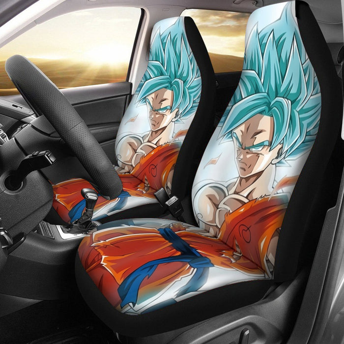 Dragon Ball Serious Super Saiyan Goku 2 Blue Epic Aura  Car Seat Cover