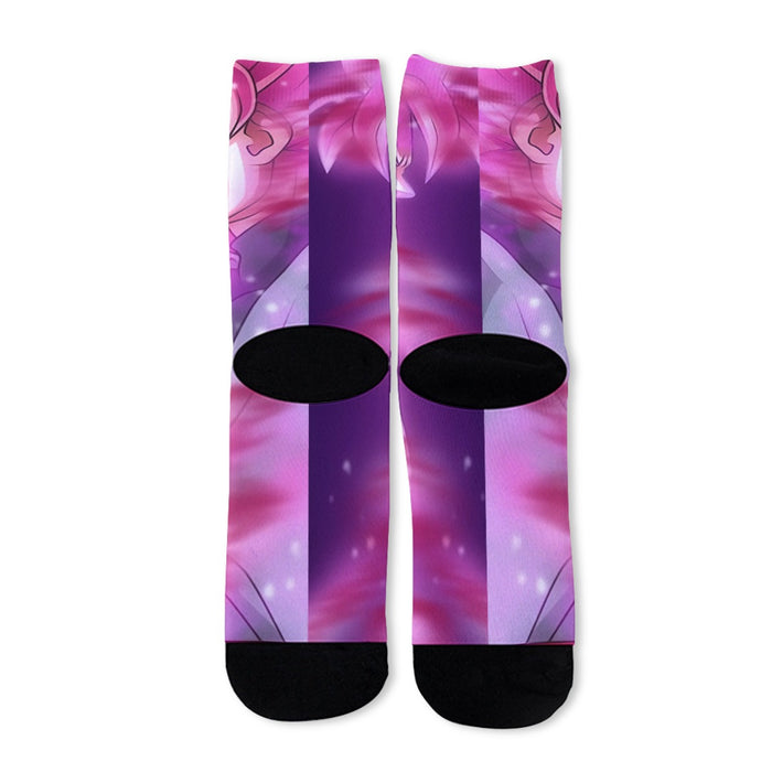 Dragon Ball Super Saiyan Black Goku Rose Cool Casual Socks