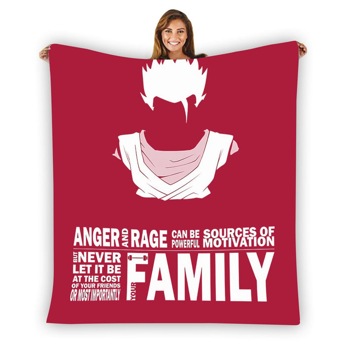 Dragon Ball Z  Gohan Family Slogan Blanket