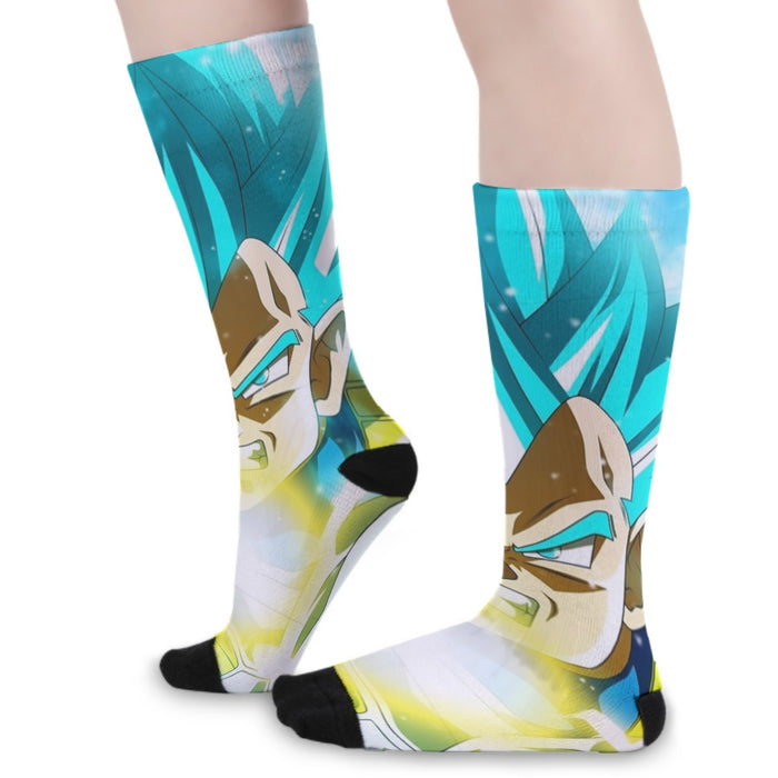 Dragon Ball Blue Vegeta Super Saiyan God Kamehameha Socks