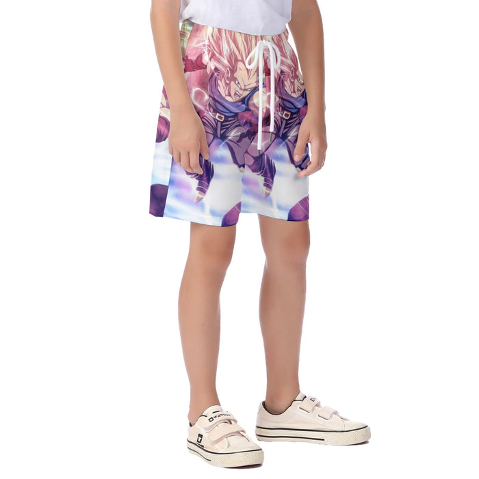 Dragon Ball Trunks SSJ3 Fan Artwork Full Print Style Kid's Beach Shorts