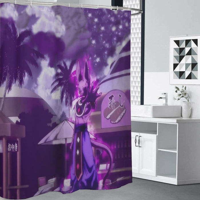 Dragon Ball Super God Of Destruction Dope Lord Beerus Shower Curtains