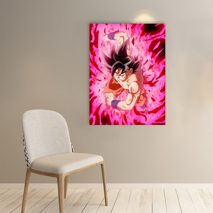 Dragon Ball Super Bruised Goku Red Kaioken Streetwear Paper poster