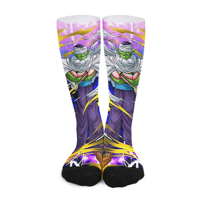 Dragon Ball Angry Piccolo Waiting Fight Aura Yellow Fashion Socks