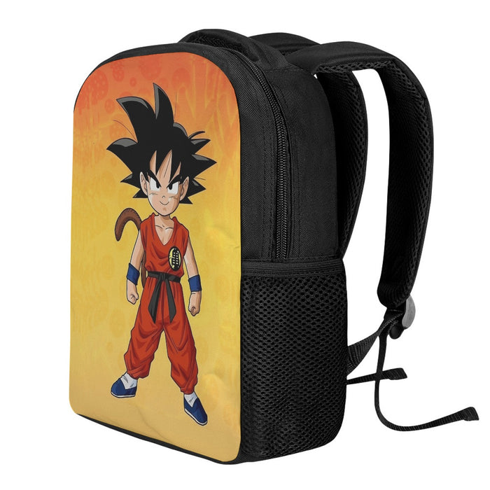 Cute Young Kid Goku Yellow Dragon Ball 3D Backpack