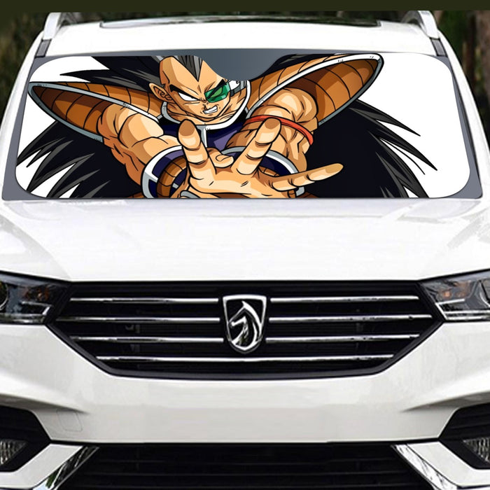 Dragon Ball Z Awesome Saiyan Raditz Fighter Stance Windshield Sunshade