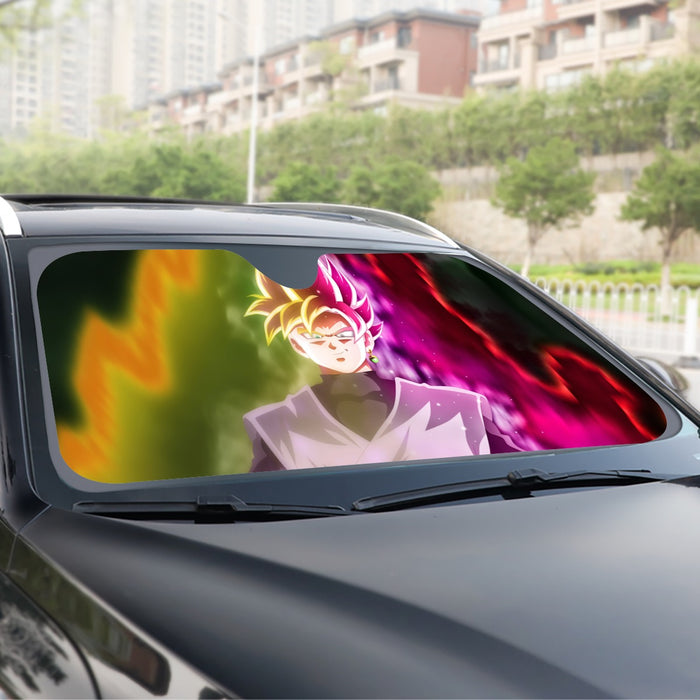 Dragon Ball Super Saiyan Black Goku Rose 2 Epic Style Windshield Sunshade