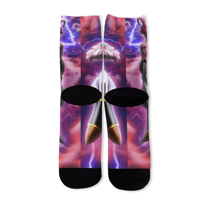 Majin Ultimate Mighty Kid Buu Tie Dye Lightning Amazing 3D Socks