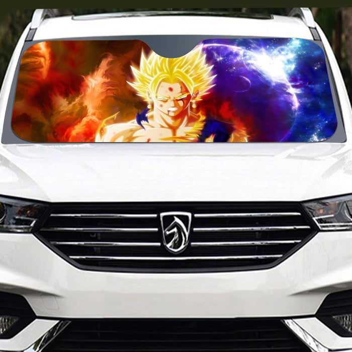 Dragon Ball Z Vegito Super Saiyan Angry Bruised Dope Windshield Sunshade