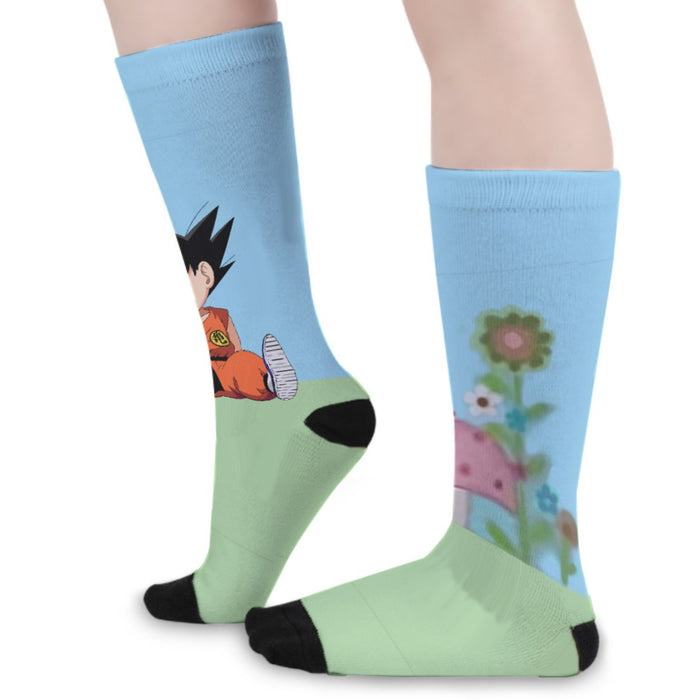 Dragon Ball Goku Kid Cute Day Dreamer Sleeping Anime Design Socks