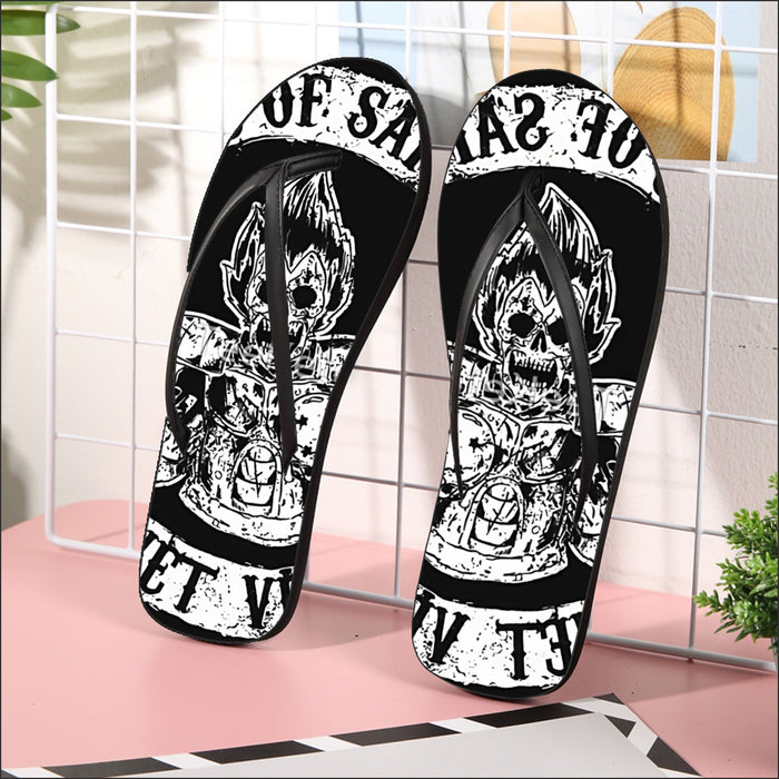 Dragon Ball Z Skeleton Vegeta Scary Super Saiyan Epic Flip Flops