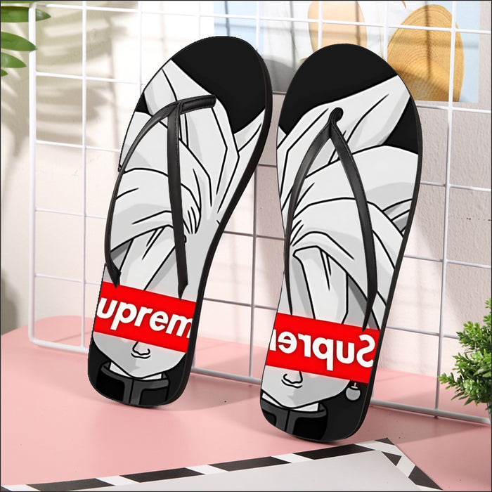 DBZ Zamasu Supreme Kai Logo Creative Black Edition Flip Flops