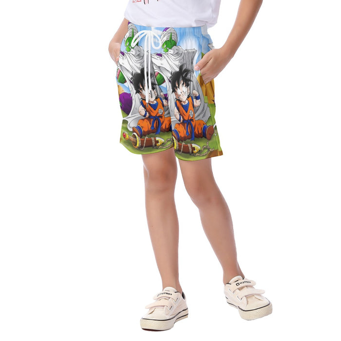 Dragon Ball Amazing Master Piccolo Train Strong Kid Gohan Kid's Beach Shorts